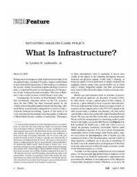 2005-04-08: Situating Health-Care Policy: What Is Infrastructure?