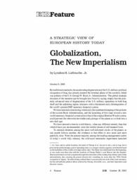 2005-10-28: A Strategic View of European History Today: Globalization, the New Imperialism
