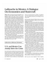 2006-04-21: LaRouche on Mexican Television: U.S. and Mexico Can Jointly Solve the Crisis