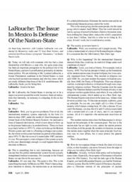 2006-04-21: LaRouche: The Issue in Mexico Is Defense of the Nation-State