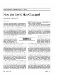 2006-05-05: Characteristics of the Current Crisis: How the World Has Changed