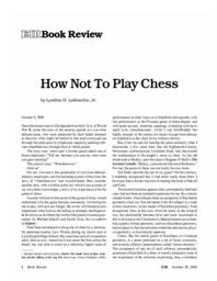 2006-10-20: How Not To Play Chess