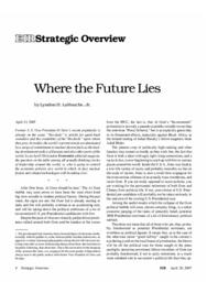 2007-04-20: Where the Future Lies