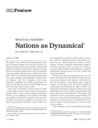 2009-02-06: What Is a Nation?: Nations as Dynamical