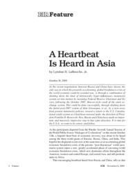 2009-11-06: A Heartbeat Is Heard in Asia