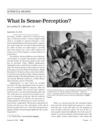 2010-10-08: Science & Drama! What Is Sense-Perception?