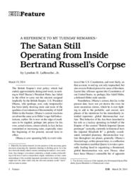 2014-03-28: The Satan Still Operating from Inside Bertrand Russell’s Corpse