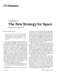 2013-12-13: Turnabout! The New Strategy for Space
