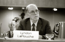 1995-07-31: Lyndon LaRouche testifies at hearings to investigate misconduct of the U.S. Department of Justice