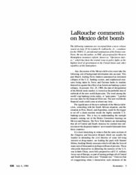 1986-07-04: LaRouche Comments on Mexico Debt Bomb