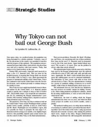 1989-02-03: Why Tokyo Can Not Bail Out George Bush