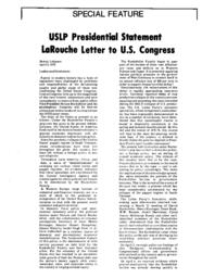 1975-04-08: USLP Presidential Statement: LaRouche Letter to U.S. Congress