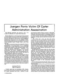 1977-08-09: Jürgen Ponto Victim of Carter Administration Assassination