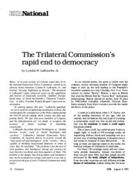 1981-08-04: The Trilateral Commission’s Rapid End to Democracy