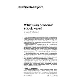 1982-12-07: What Is an Economic Shock Wave?