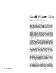 1983-03-01: Adolf Hitler: Fifty Years Later