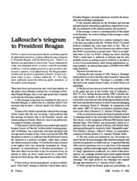 1986-10-17: LaRouche’s Telegram to President Reagan
