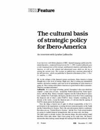 1993-12-17: The Cultural Basis of Strategic Policy for Ibero-America