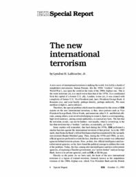 1995-10-13: The New International Terrorism