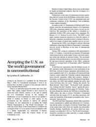 1996-03-29: Accepting the UN as ‘The World Government’ Is Unconstitutional