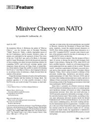 1997-05-09: Miniver Cheevy on NATO