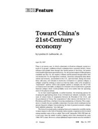 1997-05-16: Toward China’s 21st-Century Economy