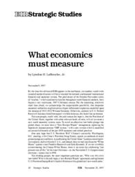 1997-11-28: What Economics Must Measure