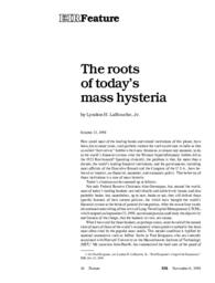 1998-11-06: The Roots of Today’s Mass Hysteria