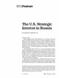 2000-12-15: The U.S. Strategic Interest in Russia