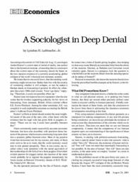 2001-08-24: A Sociologist in Deep Denial