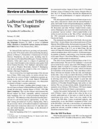 2002-03-08: Review of a Book Review: LaRouche and Teller vs. the ‘Utopians’