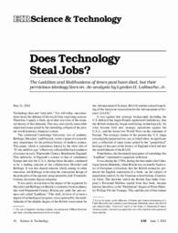 2002-06-07: Does Technology Steal Jobs?