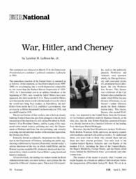 2003-04-04: War, Hitler, and Cheney
