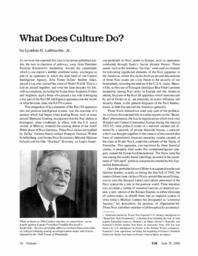 2004-06-25: What Does Culture Do?