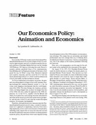 2004-11-12: Our Economics Policy: Animation and Economics