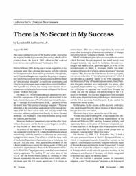 2006-09-01: LaRouche’s Unique Successes: There Is No Secret in My Success