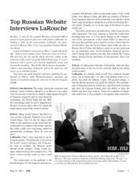 2007-05-25: Top Russian Website Interviews LaRouche