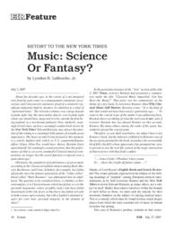2007-07-27: Retort to the New York Times: Music: Science of Fantasy?