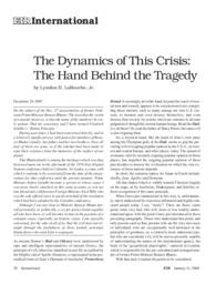 2008-01-11: The Dynamics of This Crisis: The Hand Behind the Tragedy