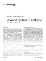 2008-02-08: Reply to General Ivashov: A World System in Collapse!