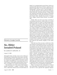 2008-08-22: Britain’s Georgia Gambit: So, Hitler Invaded Poland