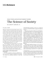 2009-11-20: What Your Accountant Doesn’t Know: The Science of Society
