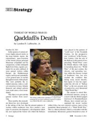2011-11-04: Threat of World War III: Qaddafi’s Death