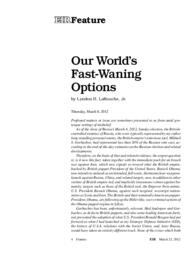 2012-03-23: Our World’s Fast-Waning Options