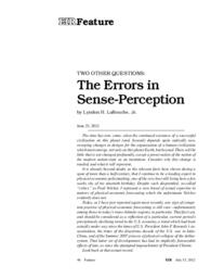 2012-07-13: Two Other Questions: The Errors in Sense-Perception