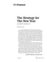 2014-01-03: The Strategy for the New Year
